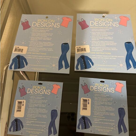 Iron on Designs 2 hearts & 2 Flowers - Picture 3 of 4